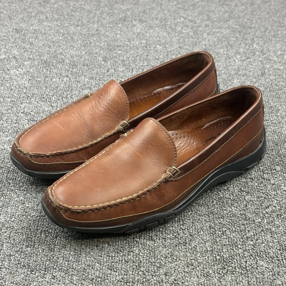 Allen Edmonds Boulder Leather Slip On Driving Loafers Men's Sz 9.5 D Brown Shoes